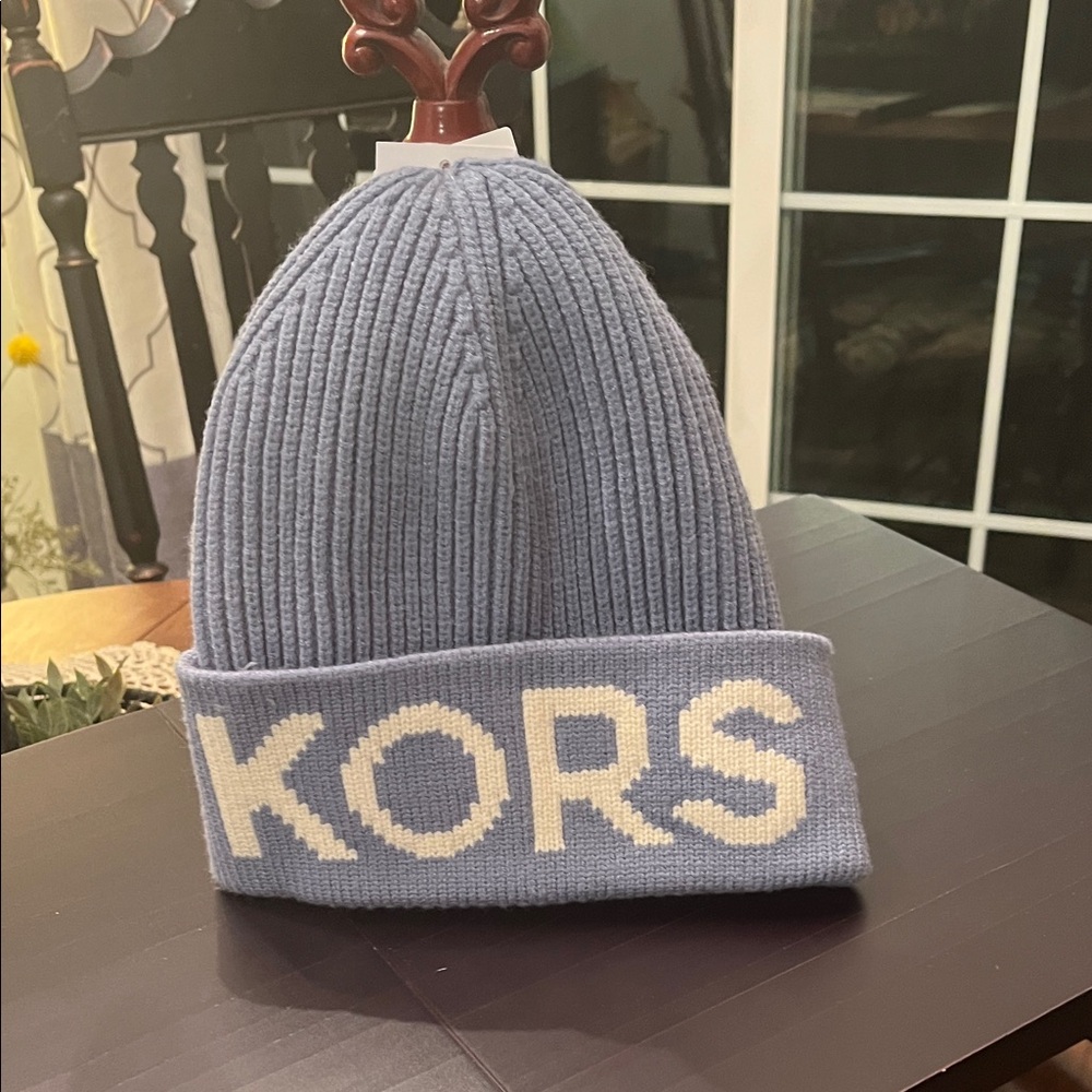 Michael Kors Kids Blue Knit Beanie